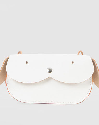 Handmade Leather cute bag purse shoulder bag small white phone crossbody bag - EverHandmade