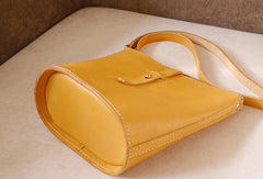 Handmade vintage busket rustic leather crossbody Shoulder Bag for girl women lady - EverHandmade