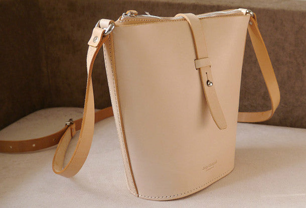 Handmade vintage busket rustic leather crossbody Shoulder Bag for girl women lady - EverHandmade