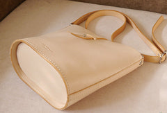 Handmade vintage busket rustic leather crossbody Shoulder Bag for girl women lady