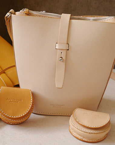 Handmade vintage busket rustic leather crossbody Shoulder Bag for girl women lady - EverHandmade