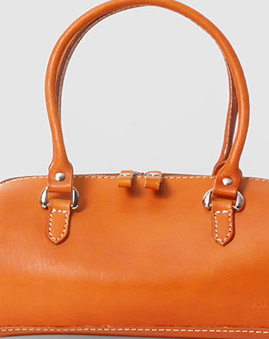 Handmade Leather handbag shoulder bag Boston bag for women leather shoulder bag - EverHandmade