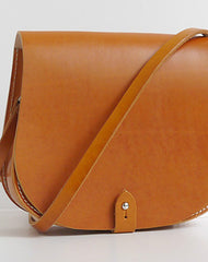 Handmade leather womens Shoulder Bag Saddle Purse for Women