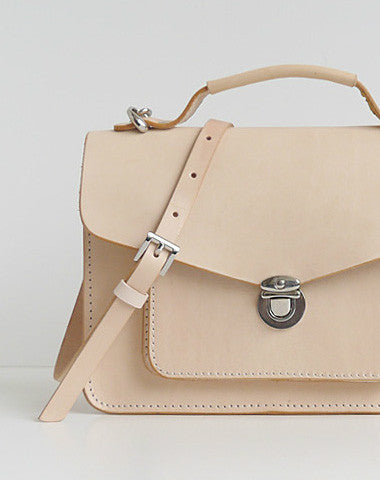 Handmade leather crossbody Satchel School messenger Shoulder Bag for women - EverHandmade