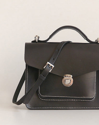 Handmade Womens Leather shoulder bags Satchel Bag School Bag for women - EverHandmade