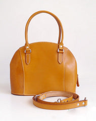Handmade Leather handbag shoulder bag yellow brown for women leather shoulder bag - EverHandmade