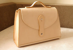Handmade leather crossbody Satchel School messenger Shoulder Bag for women - EverHandmade