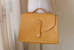 Handmade leather crossbody Satchel School messenger Shoulder Bag for women - EverHandmade