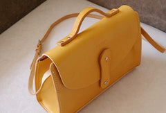 Handmade leather crossbody Satchel School messenger Shoulder Bag for women - EverHandmade
