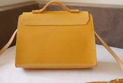 Handmade leather crossbody Satchel School messenger Shoulder Bag for women