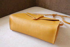 Handmade leather crossbody Satchel School messenger Shoulder Bag for women