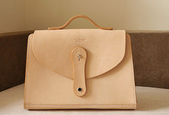 Handmade leather crossbody Satchel School messenger Shoulder Bag for women