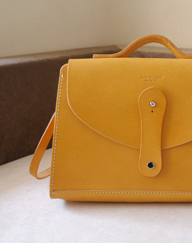 Handmade leather crossbody Satchel School messenger Shoulder Bag for women - EverHandmade