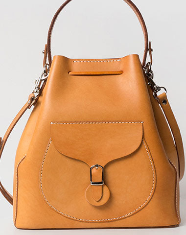 Handmade Leather handbag shoulder bag yellow brown for women leather shoulder bag - EverHandmade