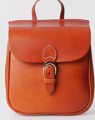 Leather Womens Cute Small Backpack Handmade School Backpack for Women - EverHandmade