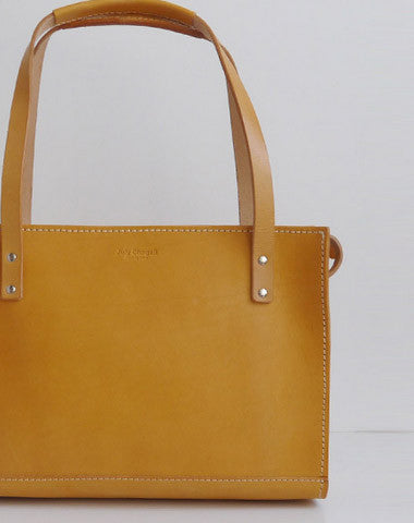 Handmade Leather handbag shoulder bag yellow for women leather shoulder bag - EverHandmade