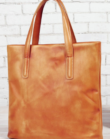 Handmade Leather handbag shoulder bag large tote for women leather shopper bag - EverHandmade