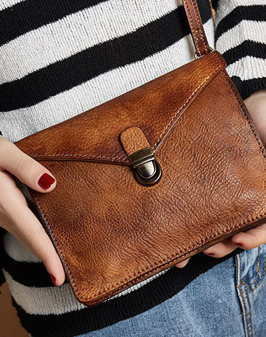 Genuine Handmade Vintage Leather Crossbody Bag Shoulder Bag Women Leather Purse - EverHandmade