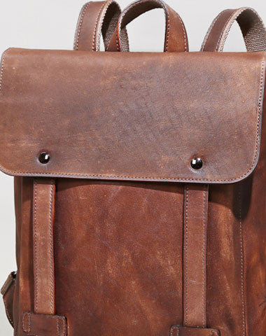 Handmade Mens Leather School Backpacks Bag Travel Backpack for Men - EverHandmade