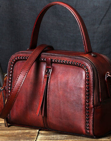 Handmade Leather handbag purse shoulder bag for women leather shopper bag - EverHandmade