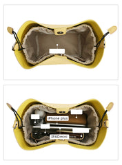 Yellow Cute LEATHER WOMENs Bucket Handbags SHOULDER Purse FOR WOMEN