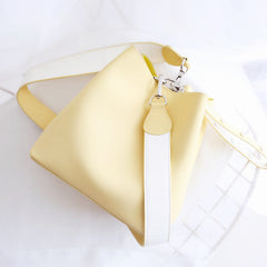 Yellow Cute LEATHER WOMENs Bucket Handbags SHOULDER Purse FOR WOMEN