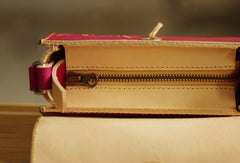 Handcraft retro crossbody leather floral hand dyed shoulder bag /handbag for women - EverHandmade