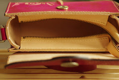 Handcraft retro crossbody leather floral hand dyed shoulder bag /handbag for women - EverHandmade