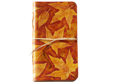 Handmade vintage leather notebook/travel book/diary/journal hand painted dyed