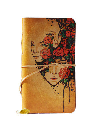 Handcraft vintage brown leather notebook/travel book/diary/journal - EverHandmade