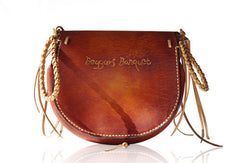 Handcraft vintage floral leather rivet Carved hip bag belt bag pocket for women girl - EverHandmade