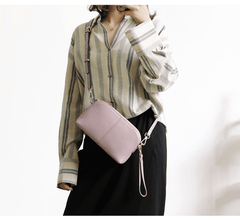Zip Womens Leather Wristlet Wallet Black Crossbody Purse Cute Shoulder Bag for Women