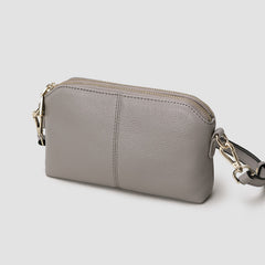 Zip Womens Leather Wristlet Wallet Gray Crossbody Purse Cute Shoulder Bag for Women