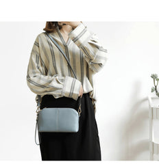 Zip Womens Leather Wristlet Wallet Gray Crossbody Purse Cute Shoulder Bag for Women