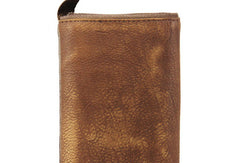 Handmade mens long leather wallet men vintage long wallet for men