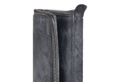 Handmade mens long leather wallet men vintage long wallet for men