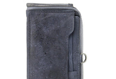 Cool mens long leather wallets vintage brown leaather long wallet for men - EverHandmade