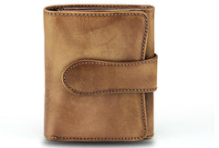 Handmade men billfold leather wallet men vintage green brown billfold wallet for him - EverHandmade