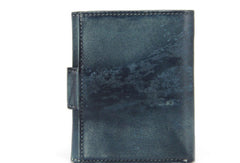 Handmade men billfold leather wallet men vintage green brown billfold wallet for him - EverHandmade