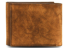 Handmade men billfold leather wallet men vintage brown gray wallet for him - EverHandmade