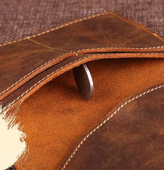 Mens Slim Leather Passport Wallet Bifold Long Passport Wallet Travel Wallet For Men