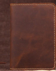 Mens Slim Leather Passport Wallet Bifold Long Passport Wallet Travel Wallet For Men