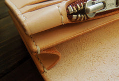 Handmade leather chain biker wallet bifold trucker wallet Chain Long wallet for men