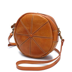 Round Shaped Purses Leather Circle Bag Round Crossbody Purse - Annie Jewel