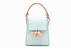 lovely Handmade Leather Womens Mini Purse Makeup Handbags Shoulder Bags for Women
