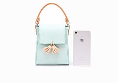 lovely Handmade Leather Womens Mini Purse Makeup Handbags Shoulder Bags for Women