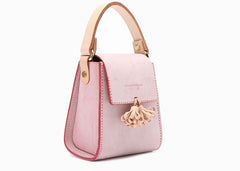 lovely Handmade Leather Womens Mini Purse Makeup Handbags Shoulder Bags for Women