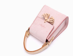 lovely Handmade Leather Womens Mini Purse Makeup Handbags Shoulder Bags for Women