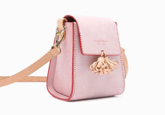 lovely Handmade Leather Womens Mini Purse Makeup Handbags Shoulder Bags for Women