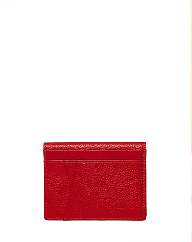 Cute Women Red Leather Card Holder Slim Card Wallet Red Card Holder Credit Card Holder For Women